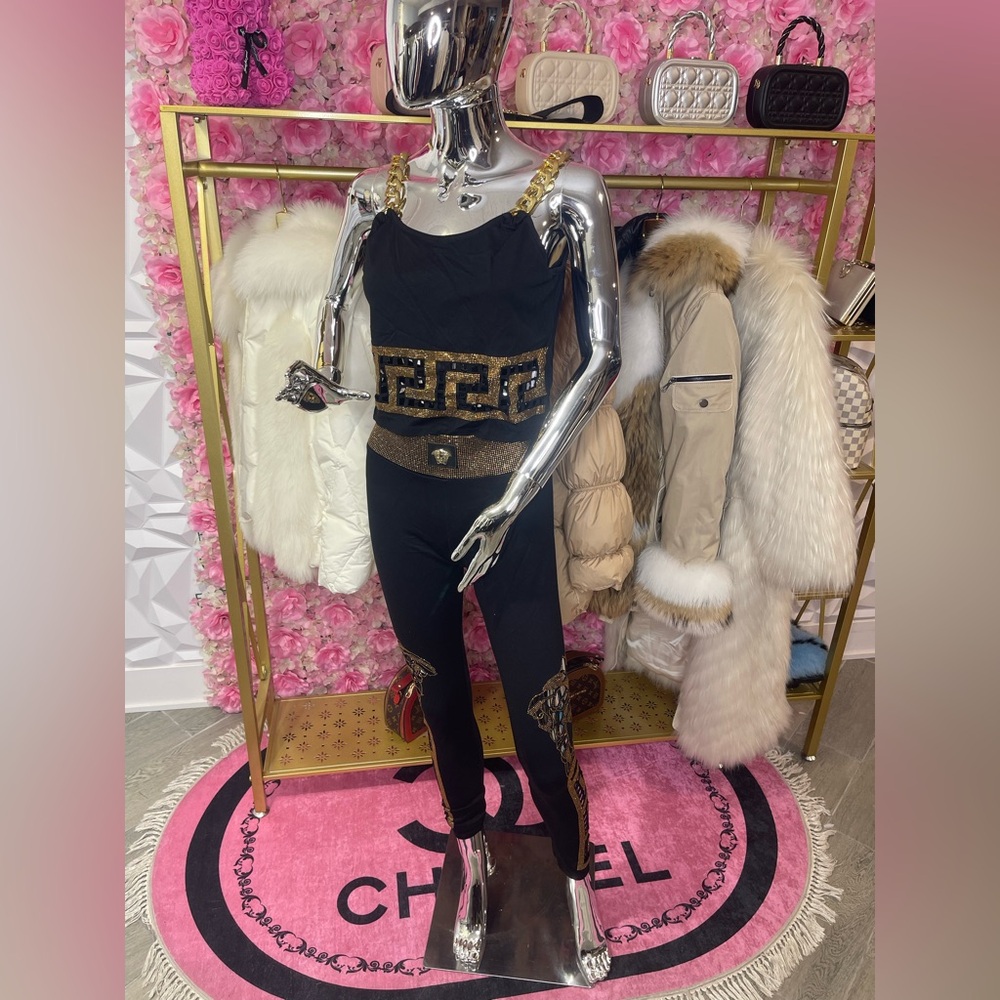 Black and Gold Women's Set